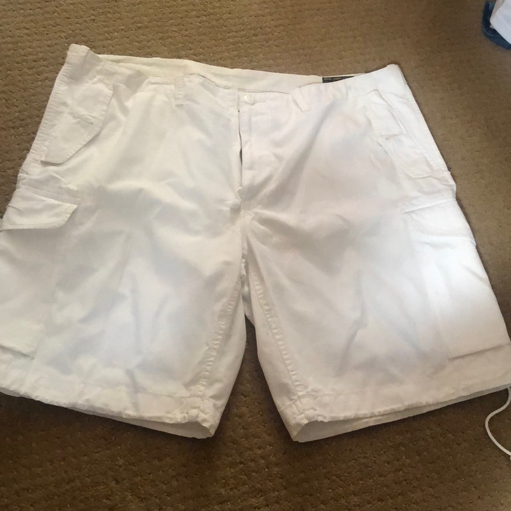 Mens white Polo Ralph Lauren cargo shorts